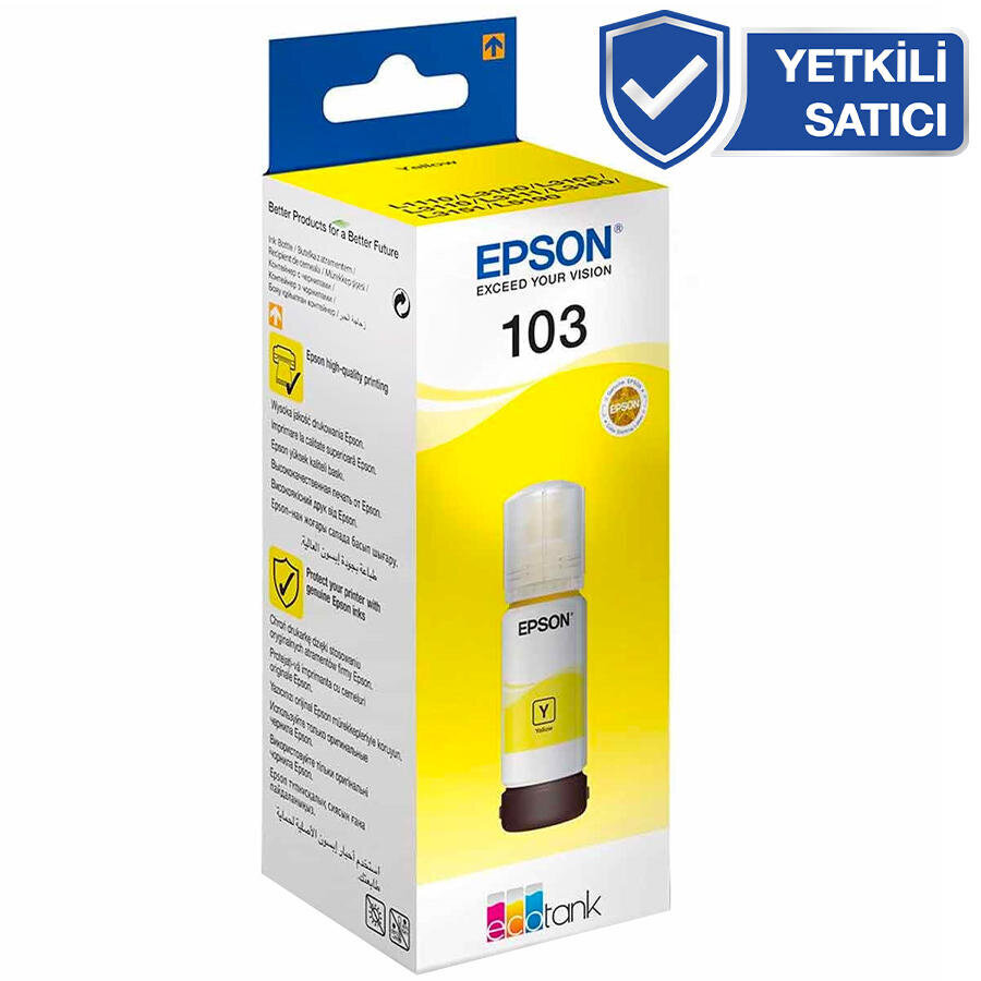 EPSON 103 C13T00S44A SARI MÜREKKEP 65ML